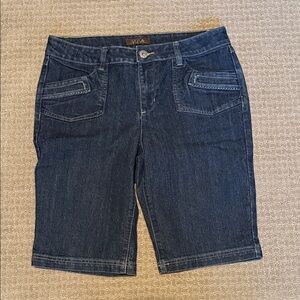 Dark Blue Denim Shorts by Yuva